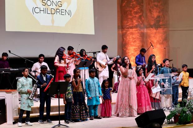 Children's song item during a programme