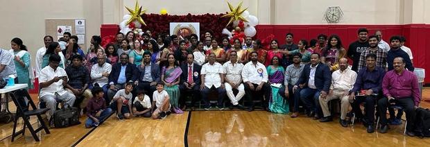 The fellowship together at an anniversary celebration