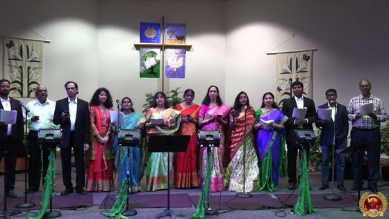The SACFF choir singing together at CFC 2021